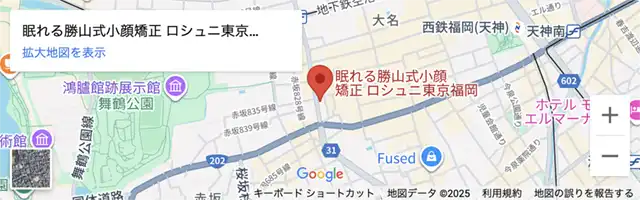 ロシュニ東京福岡の所在地地図